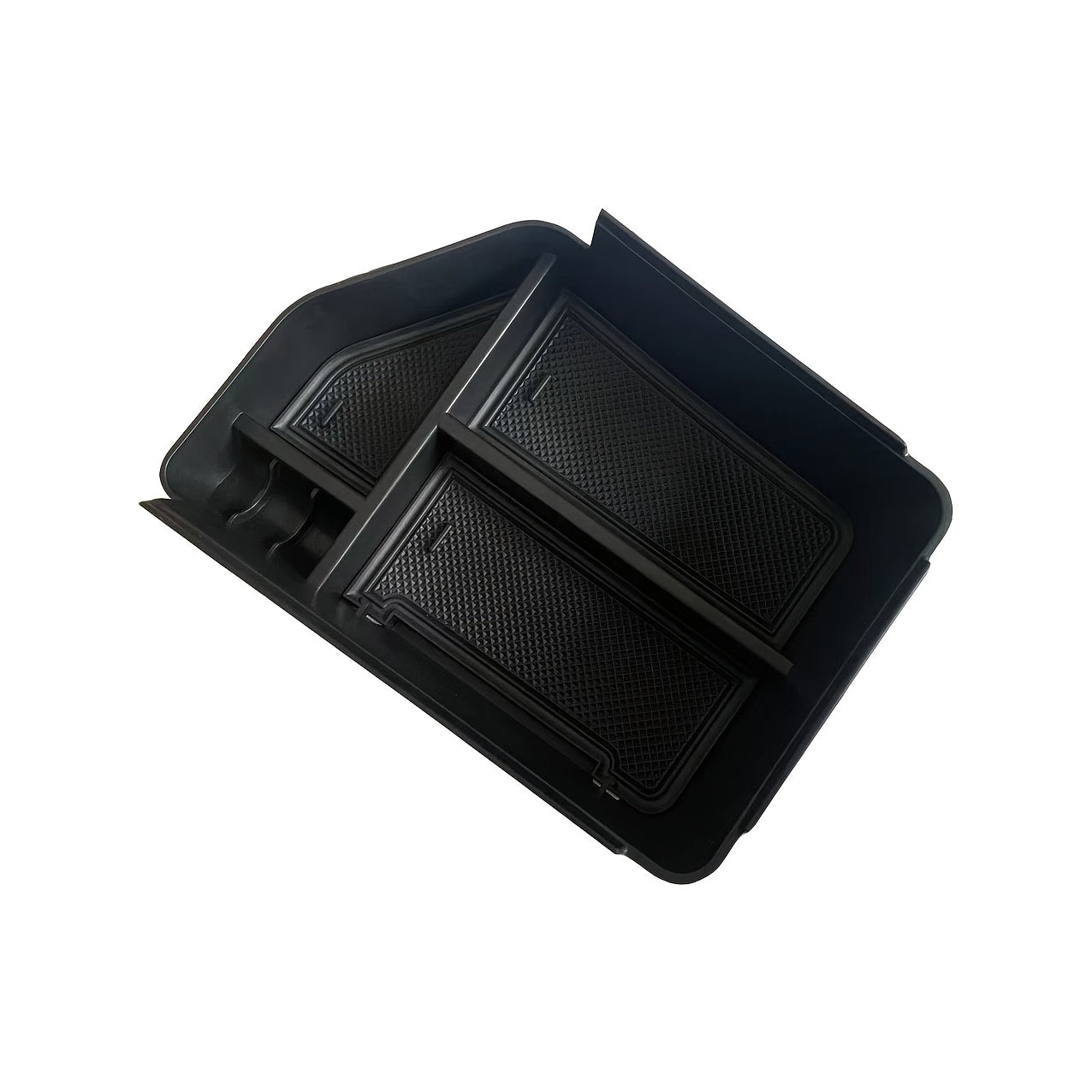 Universal Car Center Console Organizer Tray Black Durable ABS Storage Box