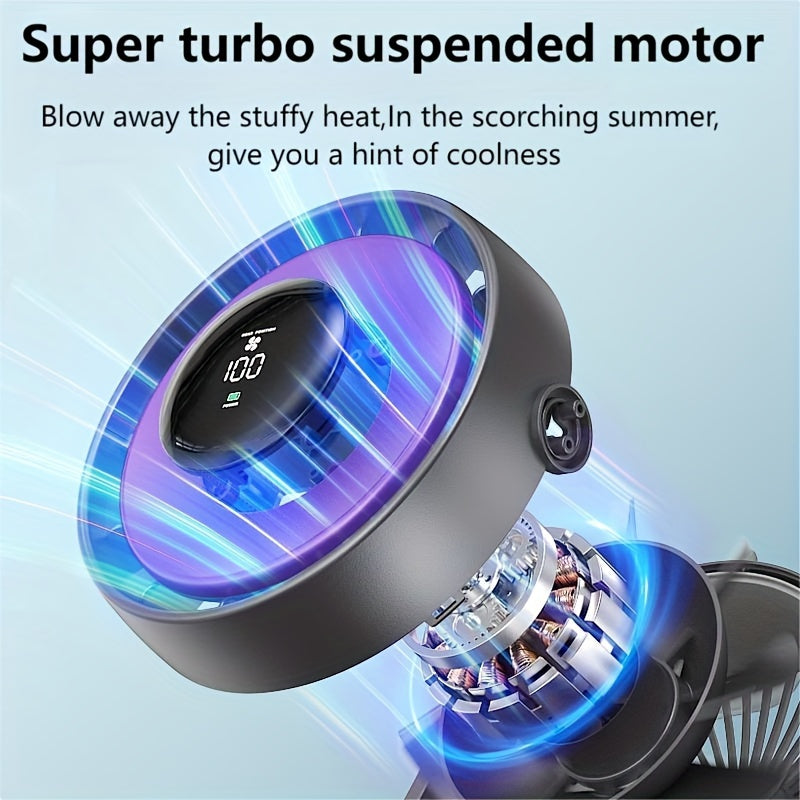 Ventilador digital de escritorio con tema hawaiano, alimentado por USB, de plástico, estilo romántico