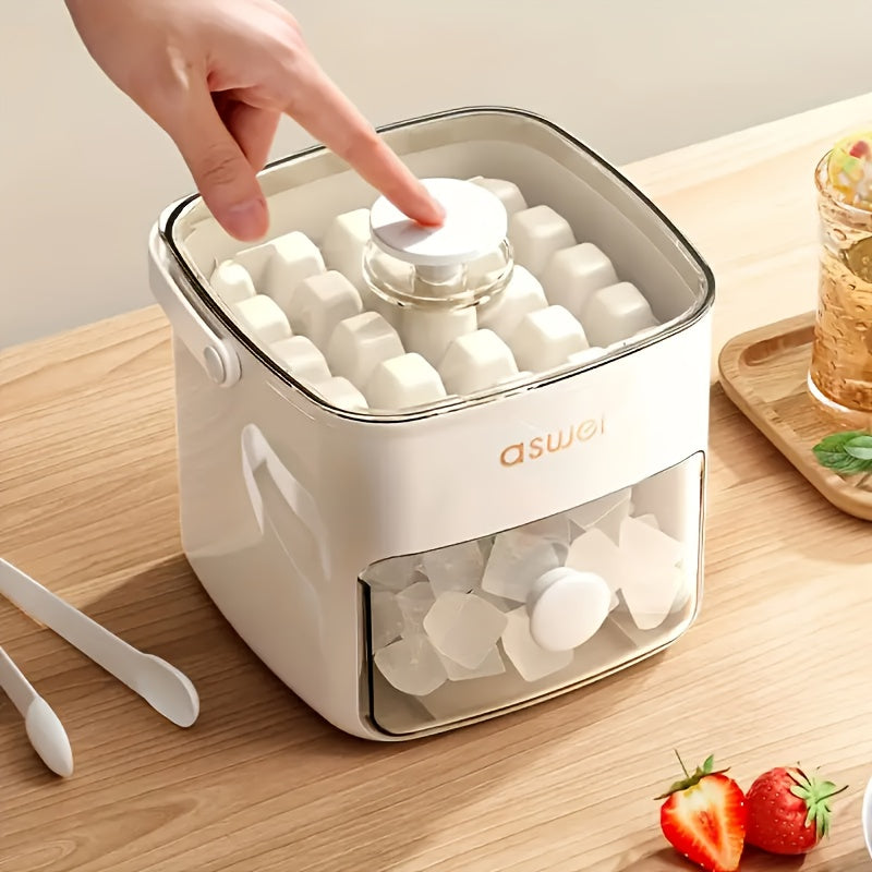 Portable 48-Cube Ice Maker No Electricity Double Layer Freezing Storage Kitchen Accessory