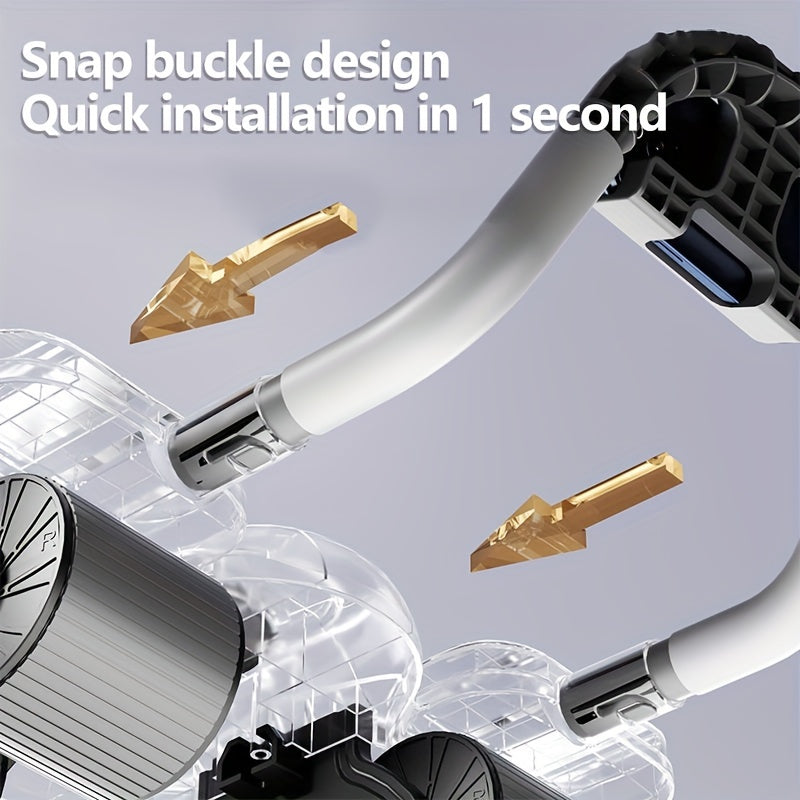 4-Wheel Abdominal Exercise Equipment with Automatic Rebound for Muscle Training and Belly Slimming