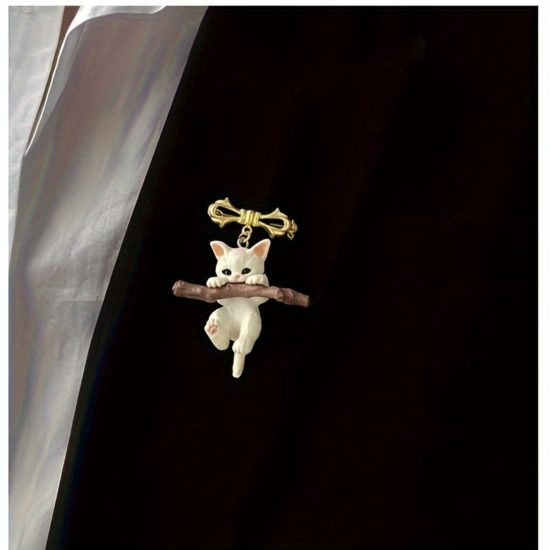 White Kitty Resin Pendant Charm for Women's Accessories