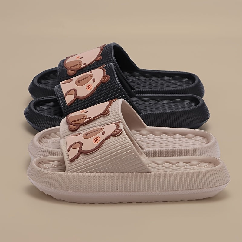 Ayollar uchun multfilm quyonli EVA och oyoqli yopiladigan yozgi poyabzal