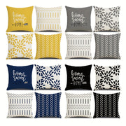 Set of 4 Linen Pillow Covers 45.72cm Square Indoor Outdoor Sofa Bed Car Decor