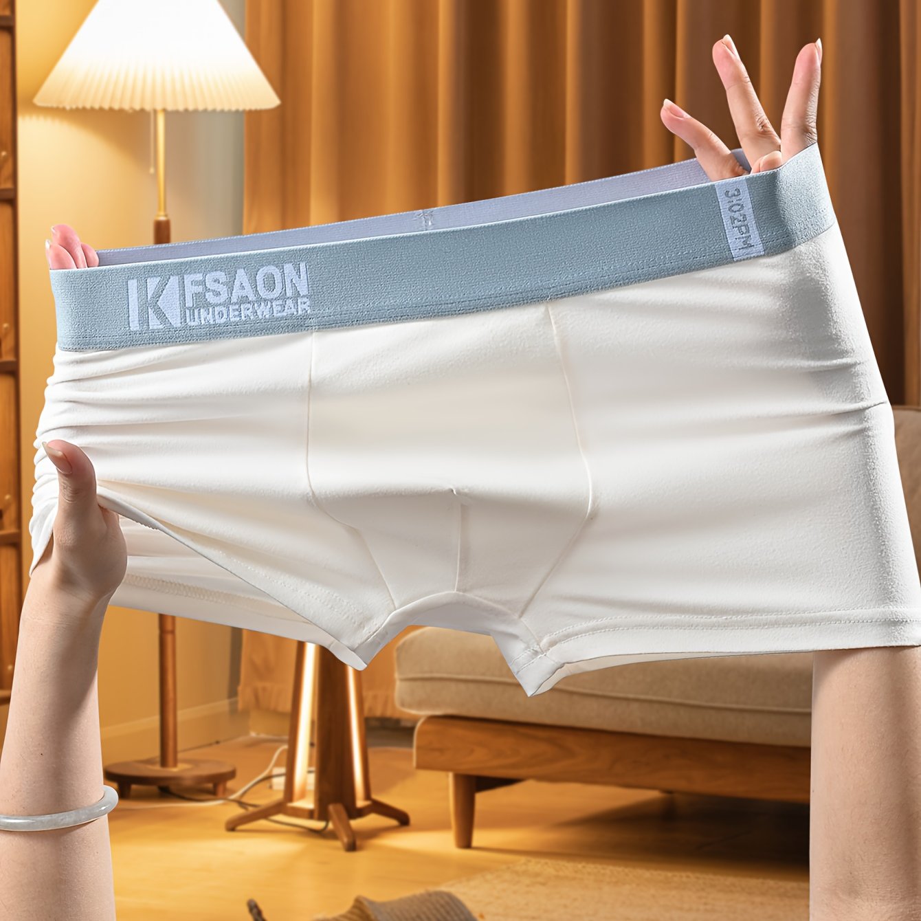 Men's Boxer Briefs Breathable Soft Elastic Casual Sports Polyester Knit Fabric