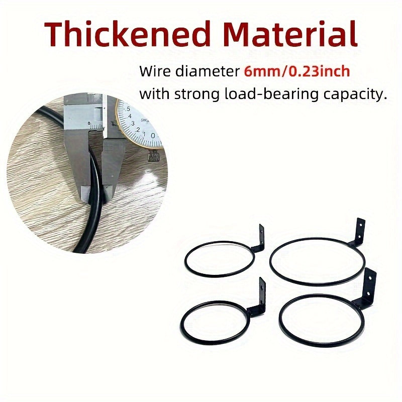 Metal Wall-Mount Plant Bracket with Heavy Load Capacity for Indoor Plants and Baskets