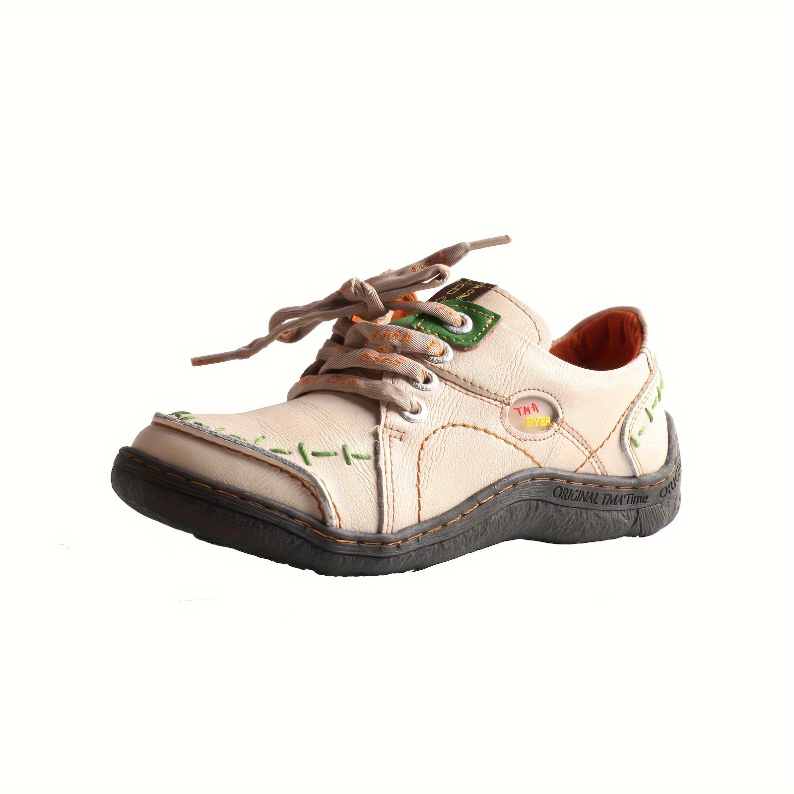 Women's Flat Shoes Spring Comfortable Low Top White Blue Nature-Inspired Patterns Casual