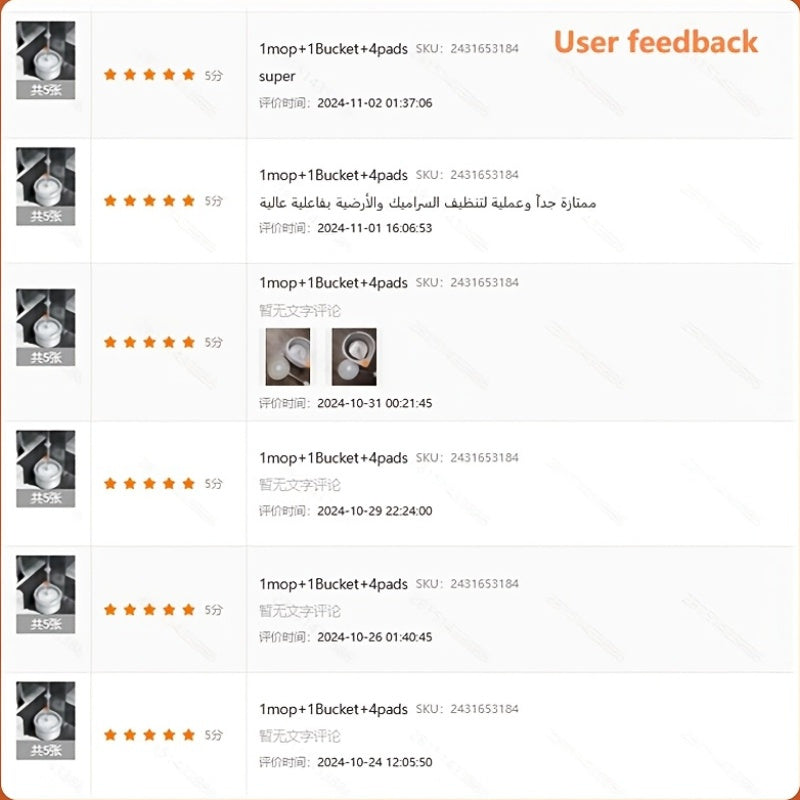 Joybos 1 dona O'z-o'zini yuvuvchi aylanuvchi mopa, 4 ta qayta ishlatiladigan padlar, metall tutqich, qo'l bilan siqish, suvni tejash, turli yuzalar uchun mos, yashash xonasi, yotoqxona, pol, devorlar va avtomobillar - Elektr energiyasi talab qilinmaydi.