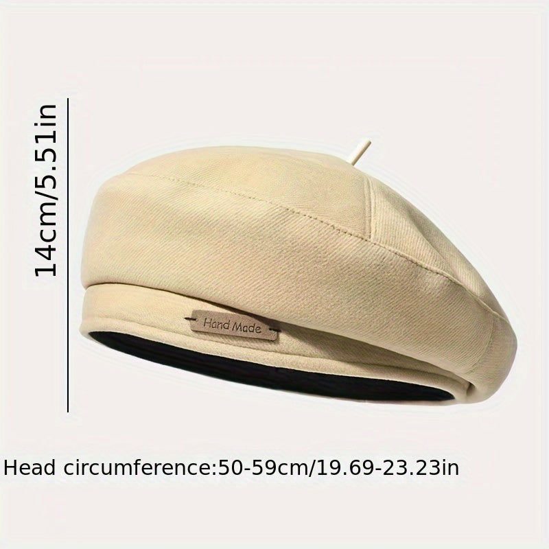 Women's Adjustable Lightweight Polyester Beret for Casual and Party Wear