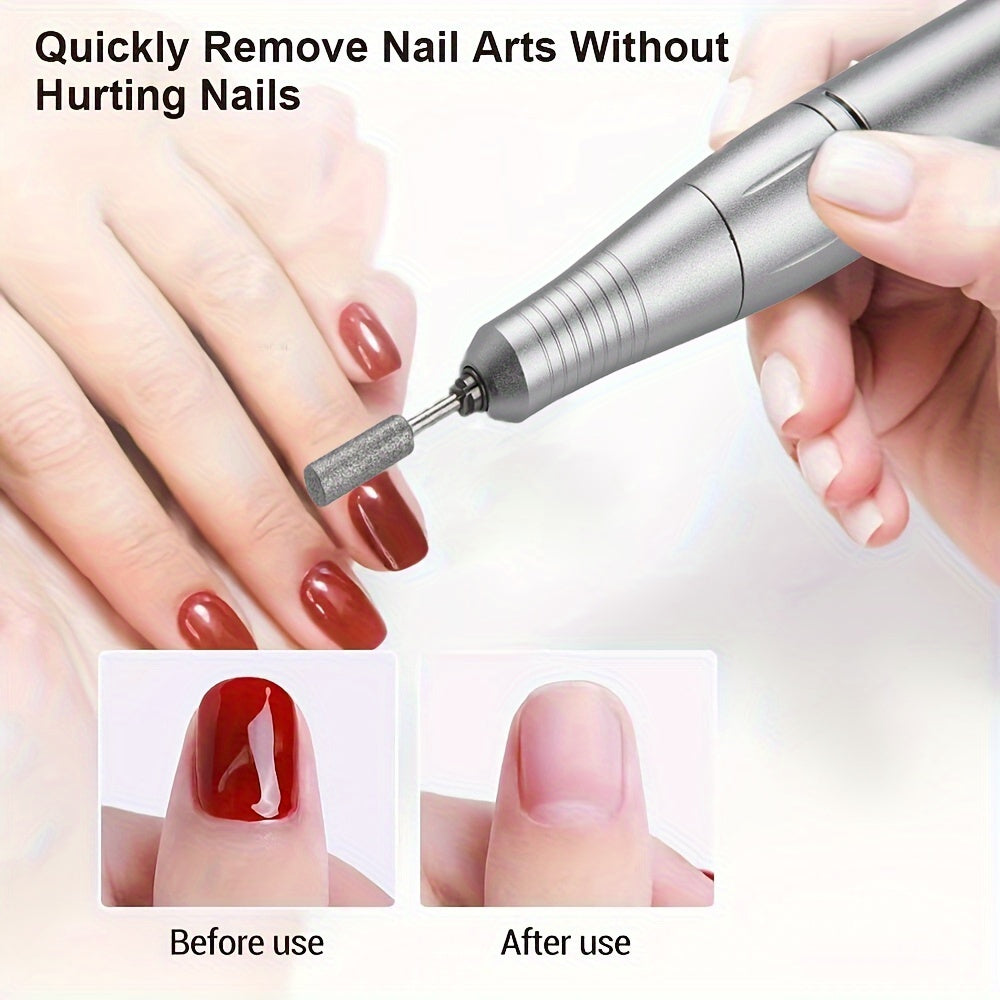 High-Speed Electric Nail Drill for Manicure Pedicure with HD Display and Accessories