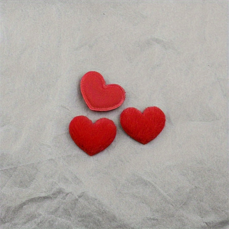 80 ta bo'yalgan yumshoq mato yurak shakllari, DIY hunarmandchiligi va bezaklar uchun