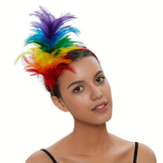 Faux Feather Headband Fascinator for Women Carnival Costume Hair Accessory