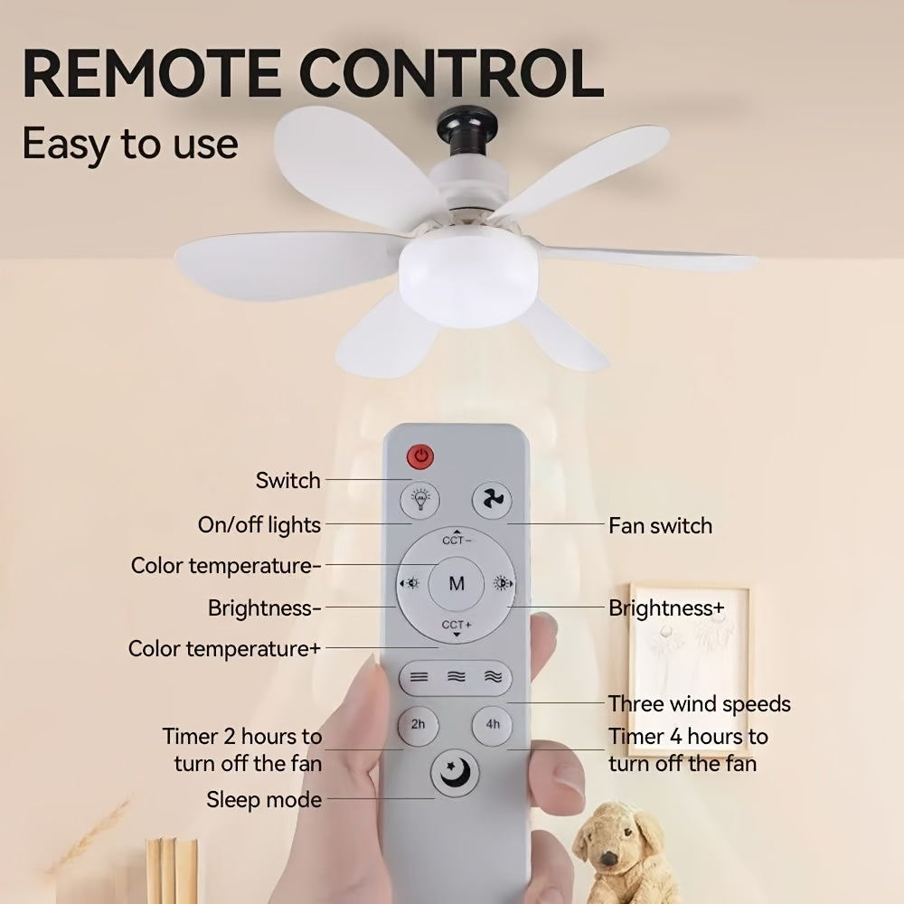 NONZHU LED Chandal Fan Yoritgich Komplekti, 3-Rangli Iliq Oq, Sovuq Oq, Dimmable, Havo Almashinuvi, E27 Poyafzali, Katta va Kichik Hajmda, Turli Xonalar uchun.