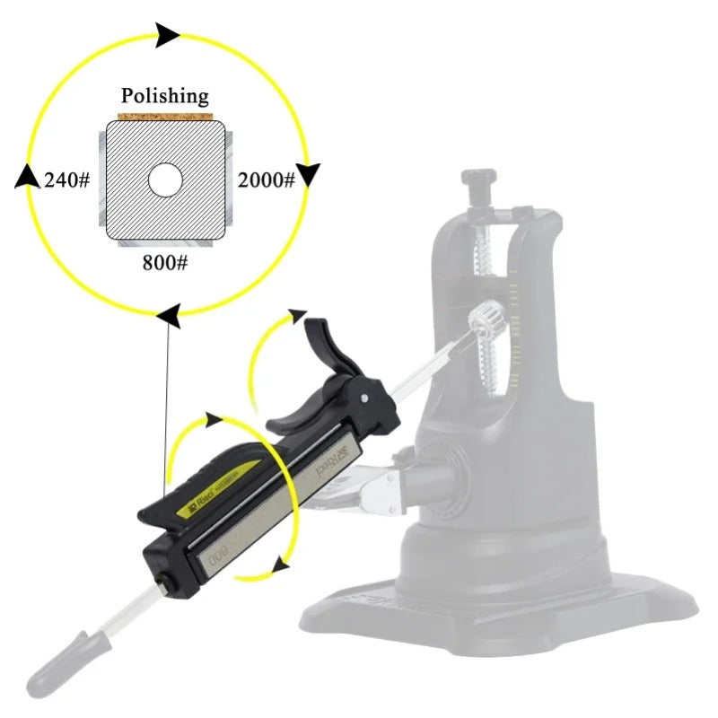Afilador de cuchillos Pro III para chefs sistema profesional de cocina 4 piedras de afilar