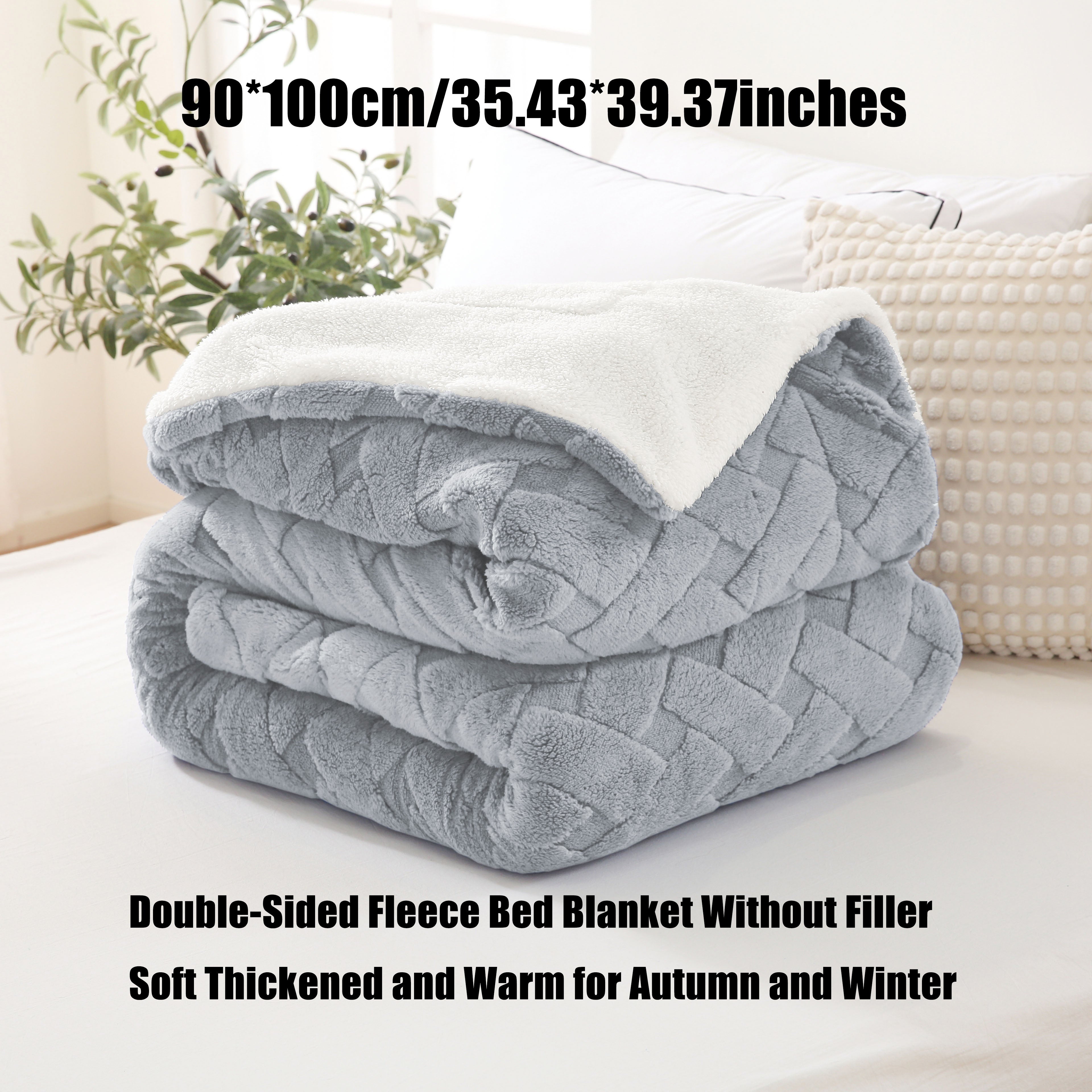Contemporary Diamond Pattern Fleece Throw Blanket Soft Polyester Blend All-Season Warmth