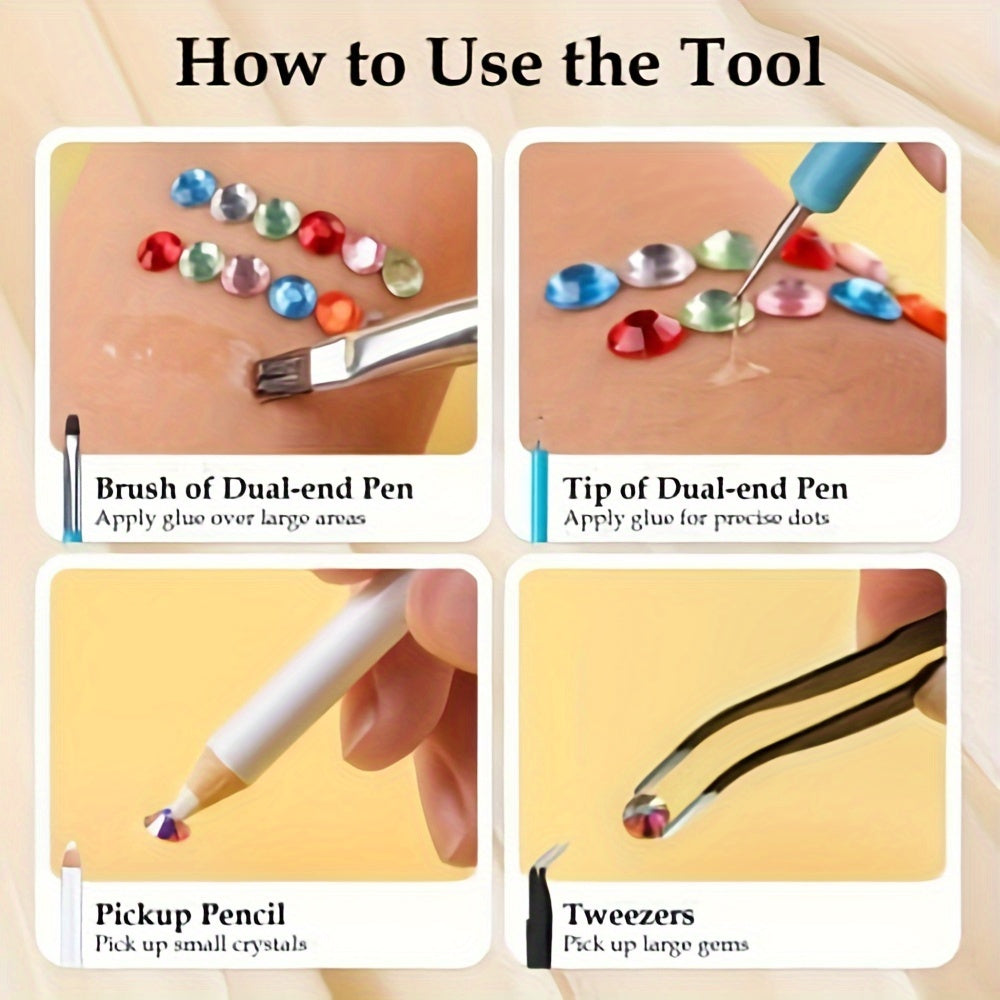 16,000 Flatback Crystal Gems Set 2-6mm for DIY Crafts Clothing Embellishments