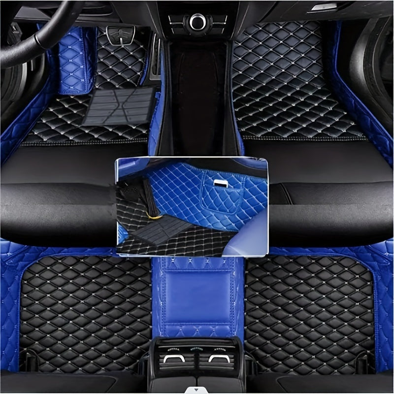 Car Floor Mats Faux Leather Waterproof Non-Slip Fully Surrounded for EV