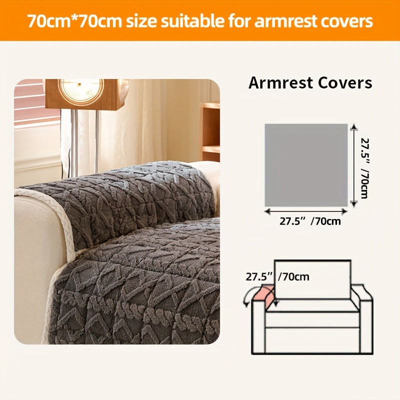 Пушистый чехол для дивана, подходящий для 1-4 человек, устойчивый к пятнам и моющийся в машине