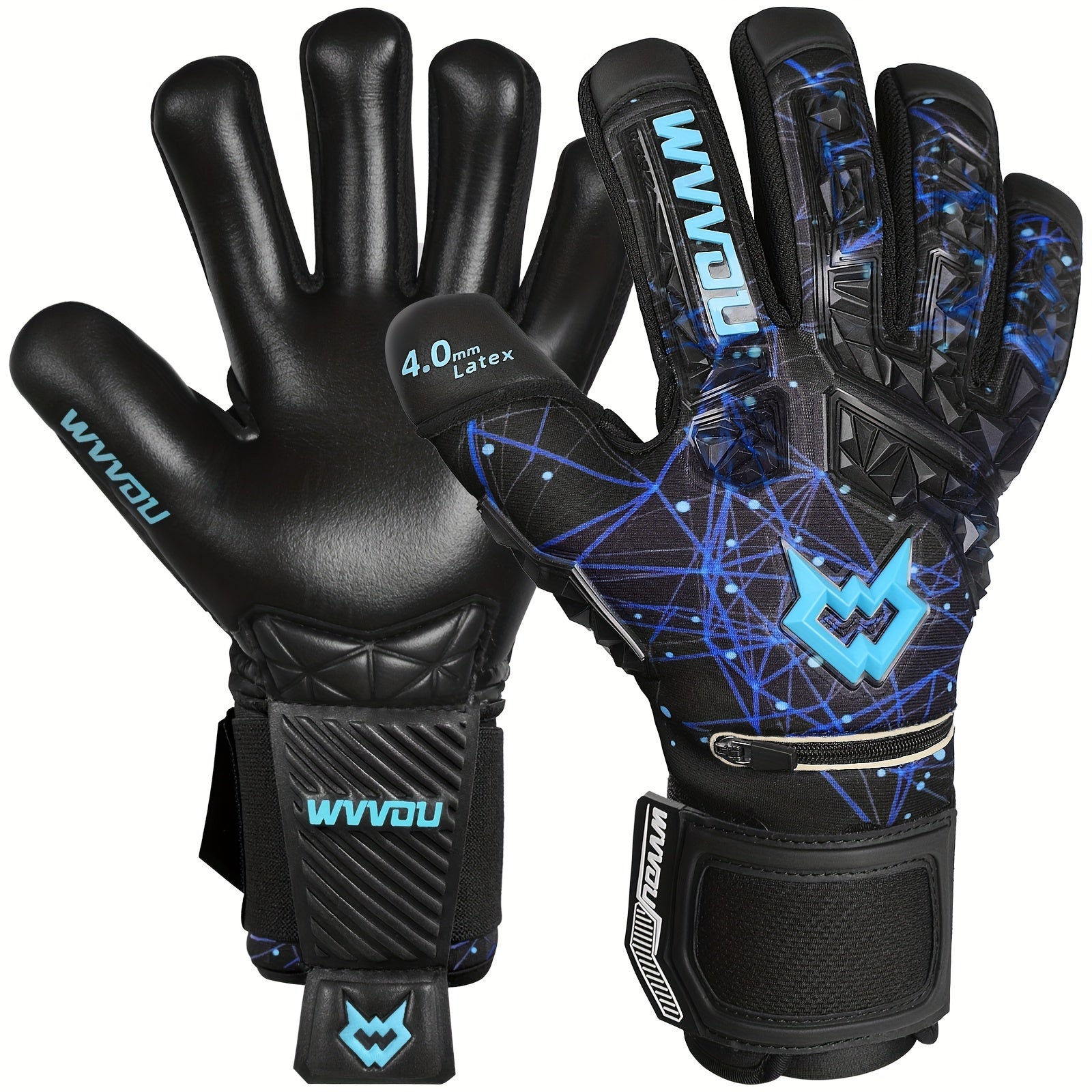 Unisex Soccer Goalkeeper Gloves with Detachable Finger Saves and Sticky Latex Palm