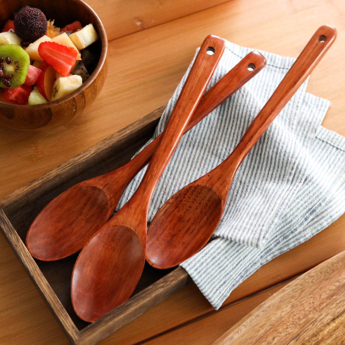 Wooden Cooking Spoon Sturdy Kitchen Utensil for Stirring and Serving