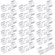 120-Pack Clear Adhesive PC Cable Clips for Wire Organization in Home and Office