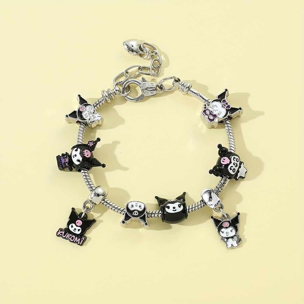 Bayram ruhiga kirish uchun Sanrio Kuromi Charm bilaguzukini oling - har qanday tadbir uchun mos va qiziqarli aksessuar!