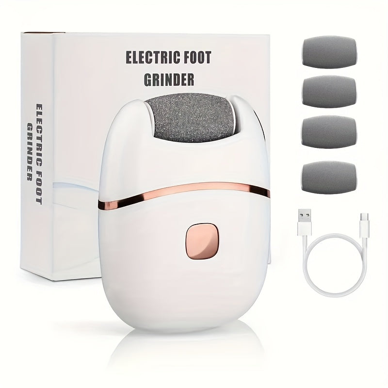 Electric Foot Grinder with 4 Grinding Heads for Dead Skin Callus Removal and Foot Care