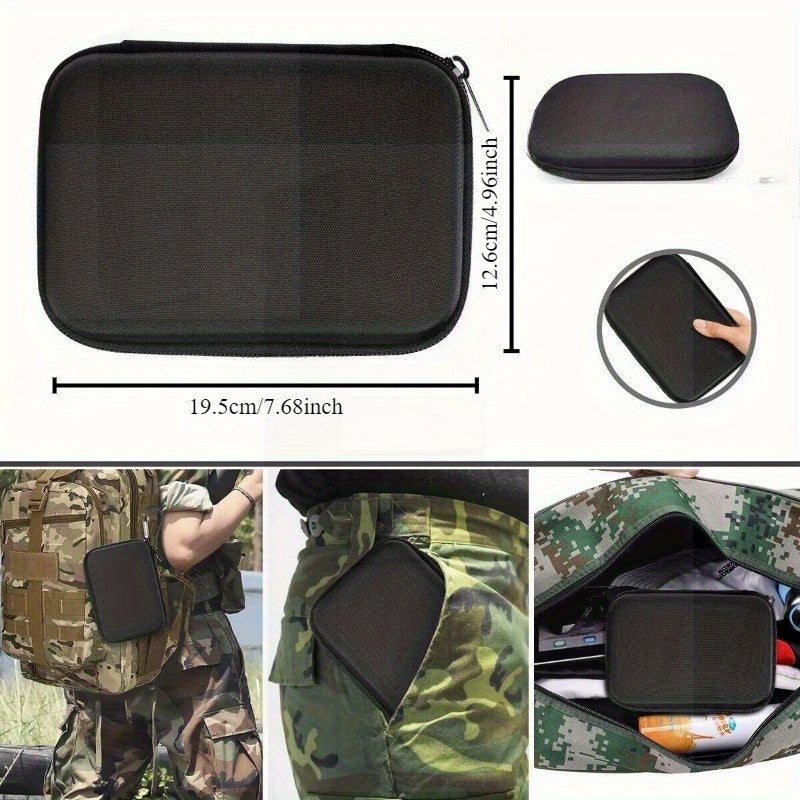 Kit portátil de limpieza de armas de nylon con estuche con cremallera, cepillo para cañón, estuche rígido de almacenamiento