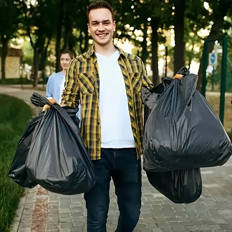 Mustahkam Polietilen Axlat Qoplari - 50 yoki 100 ta to'plamlarda mavjud - Oshxona, Yashash xonasi, Patio uchun ko'p maqsadli bir martalik qoplar - Uy, Bog' va Tijorat foydalanish uchun qalin plastik qoplamalar