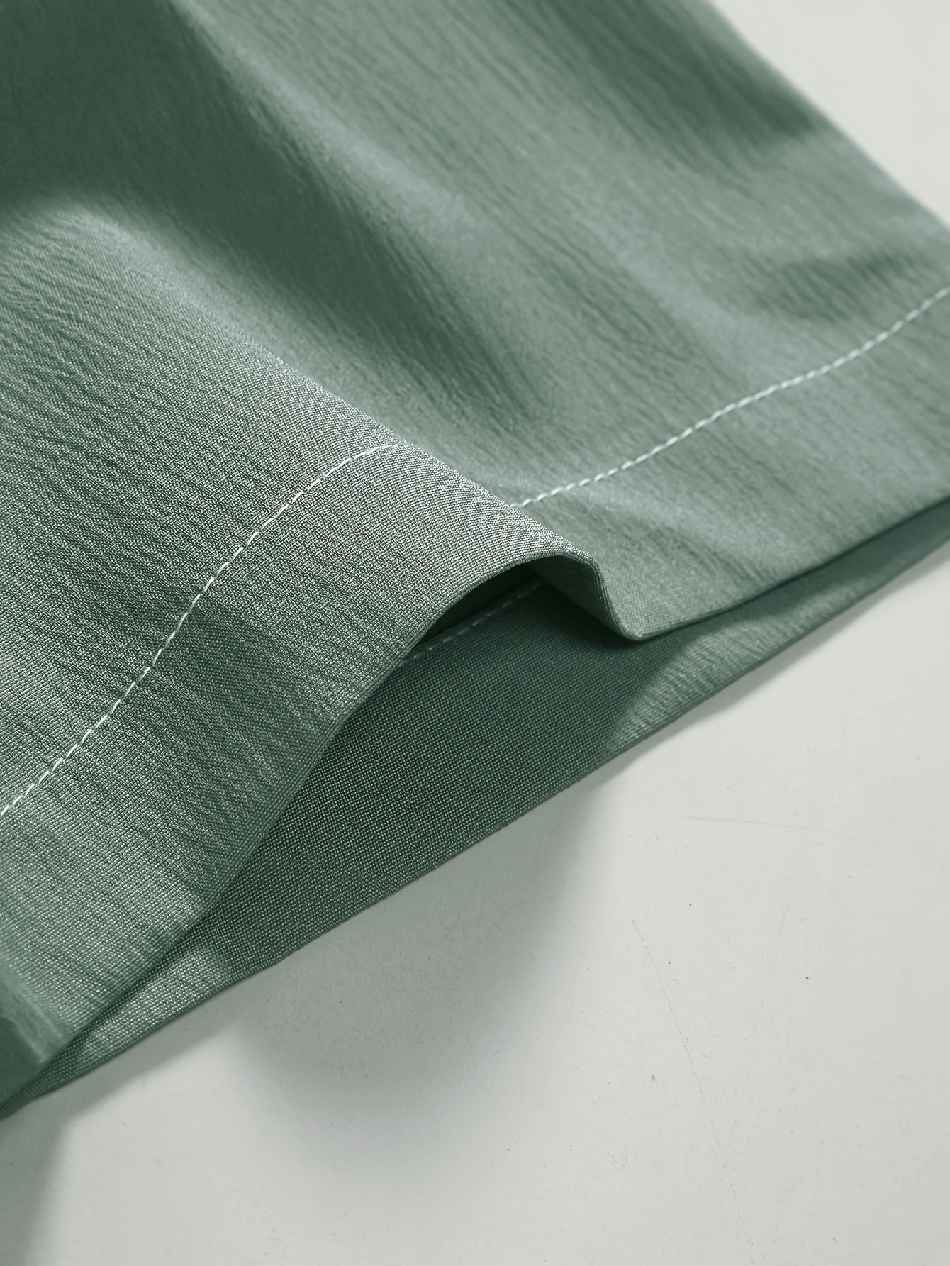 Men's Plus Size Summer Shirt Casual Woven Polyester Solid Color Lapel Short Sleeve