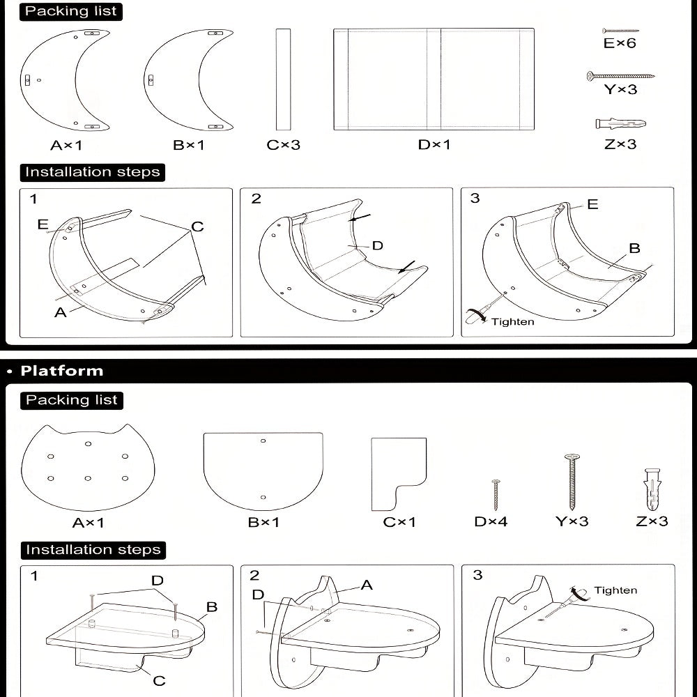 Natural Wood Cat Climbing Tower Set for Indoor Play and Exercise 3 Pieces