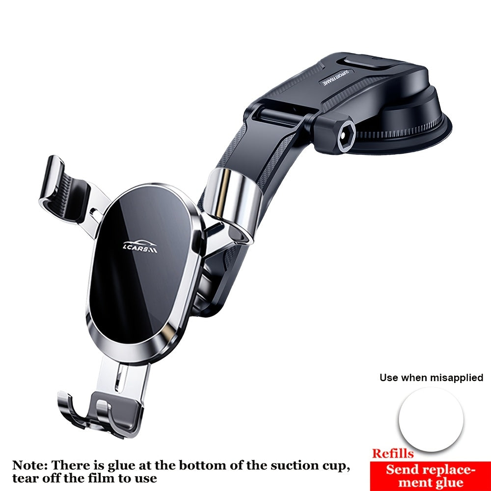 Universal Car Phone Mount Gravity Anti-Shake Suction Cup Holder Adjustable Dashboard Stand