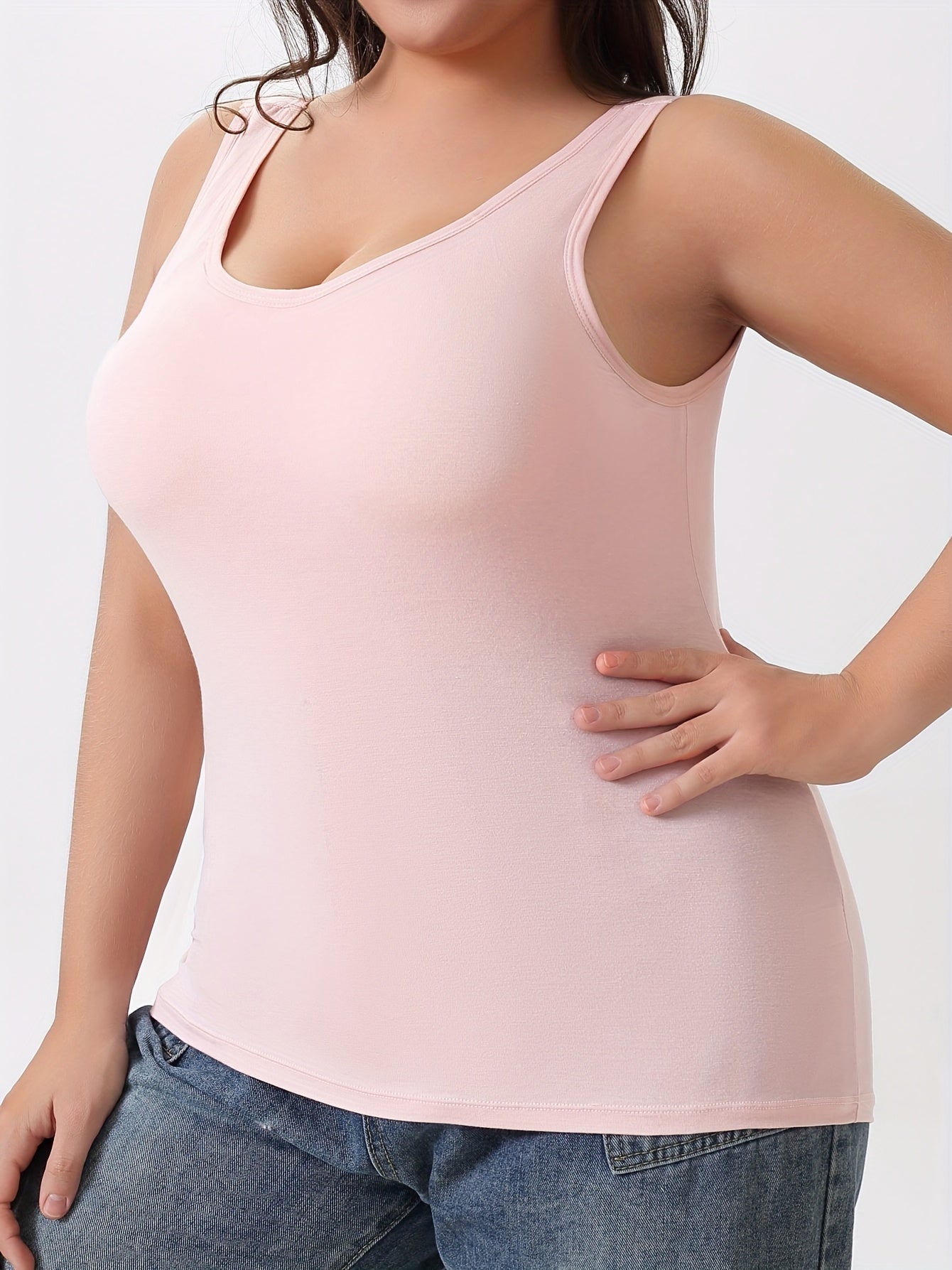 Женские майки-туники больших размеров с эластичным материалом и встроенным бюстгальтером, повседневная ночная одежда для всех сезонов