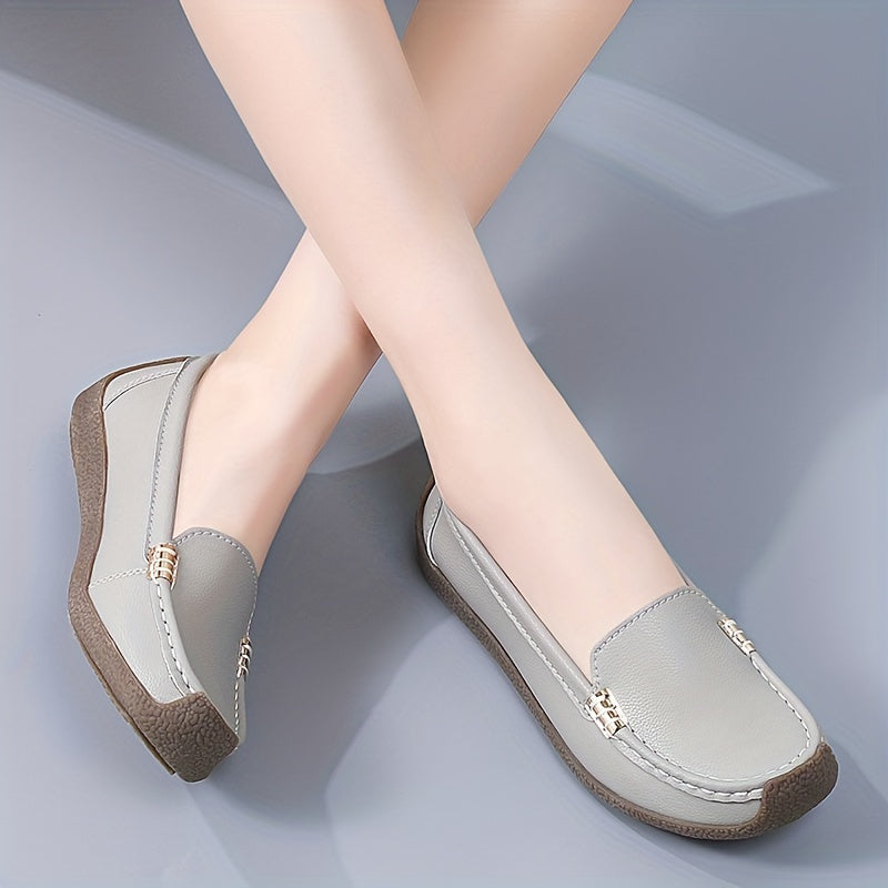 Ayollar uchun tasodifiy loferlar, yumshoq yengil taglik bilan, kundalik yurish uchun mos, yumaloq barmoq dizayni va kiyishga chidamli xususiyat.