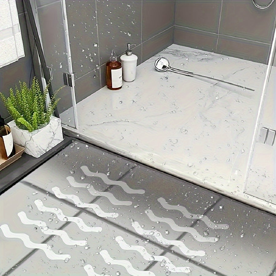 Pack of 24 Non-Slip Shower Stickers for Bathroom Safety, PET Material