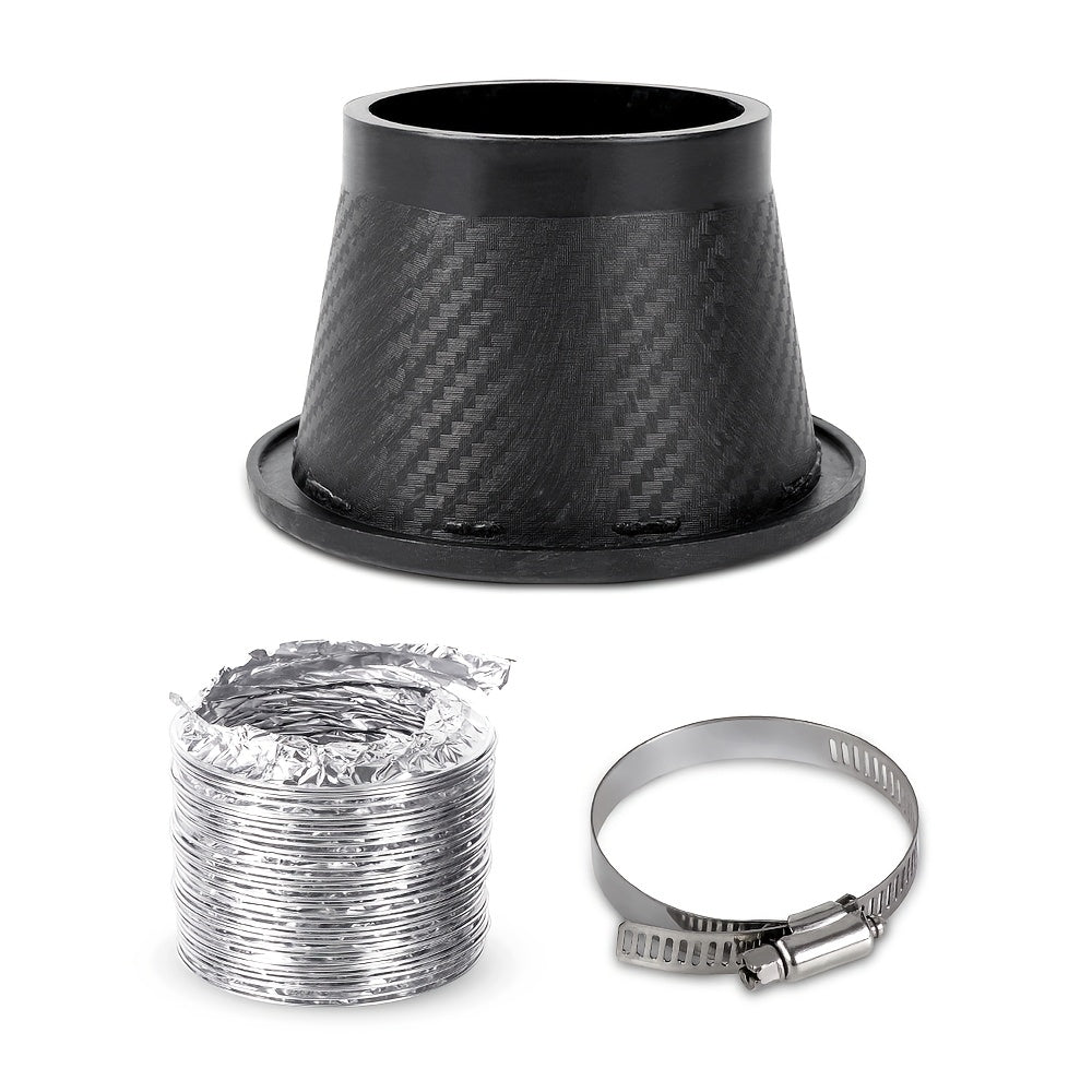 Трубка впуска автомобиля с узором из углеродного волокна, круглая, квадратная, ABS, теплоотвод