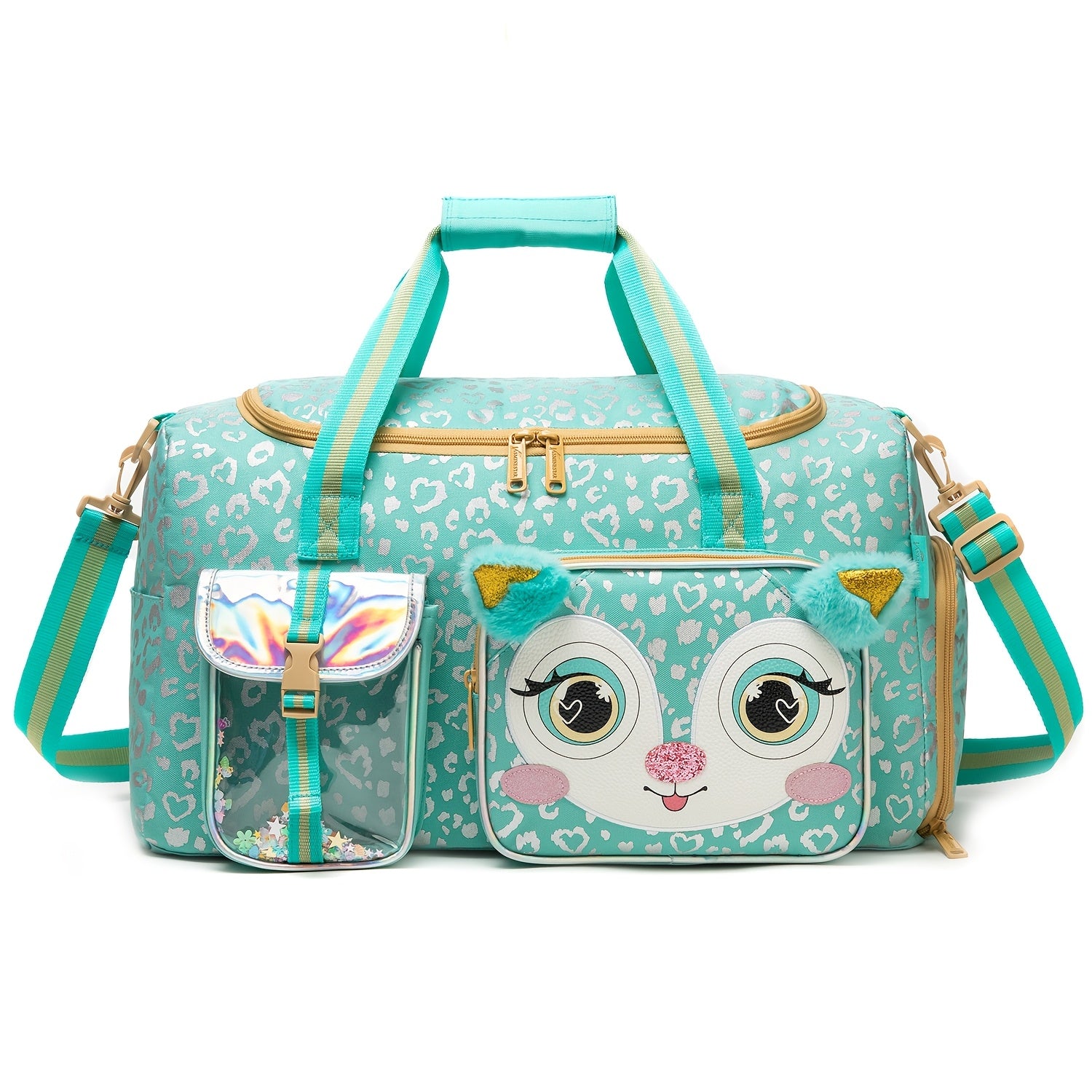 Women's Polyester Travel Duffle Bag with Wet Pocket for Gym and Weekend Trips