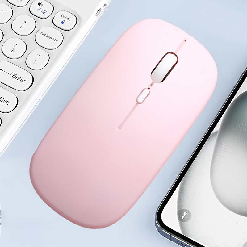 Wireless Ergonomic Mouse 2.4G 5G Plug and Play No Battery Needed for Laptop Desktop