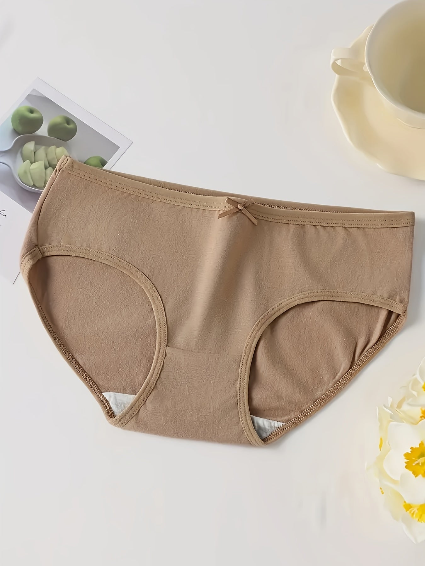 Women's Cotton Briefs 4-Pack Low-Rise Seamless Breathable Knit Underwear