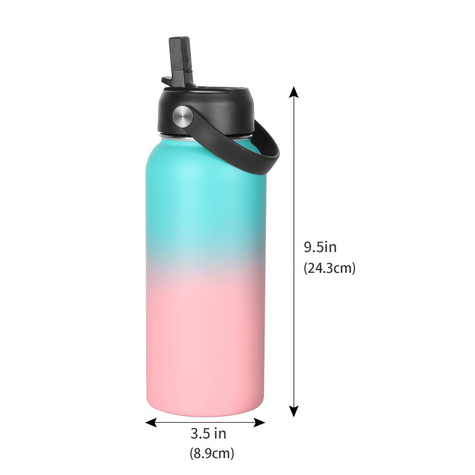 32oz Stainless Steel Water Bottle with Straw Lid for Outdoor and School Use