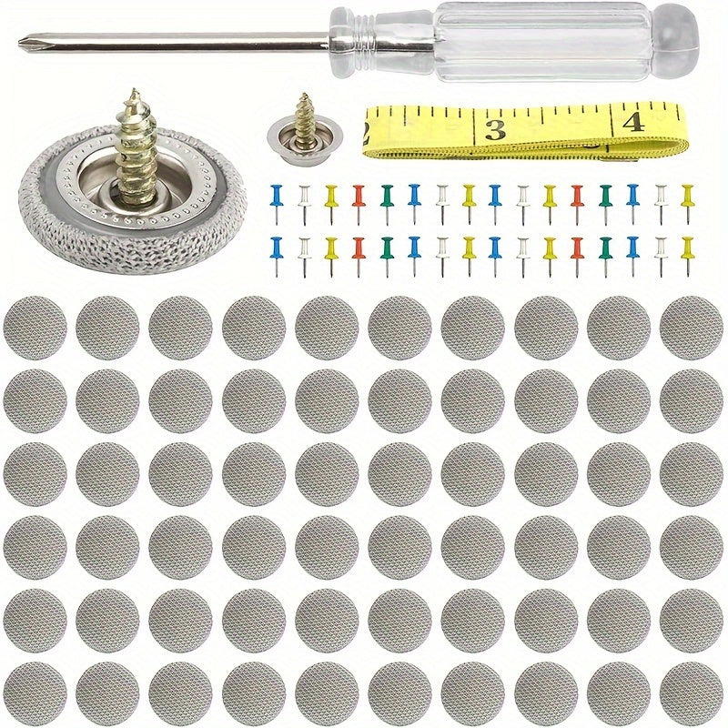 60pcs Car Roof Headliner Repair Kit with Rivets and Installation Tool for Cars SUVs