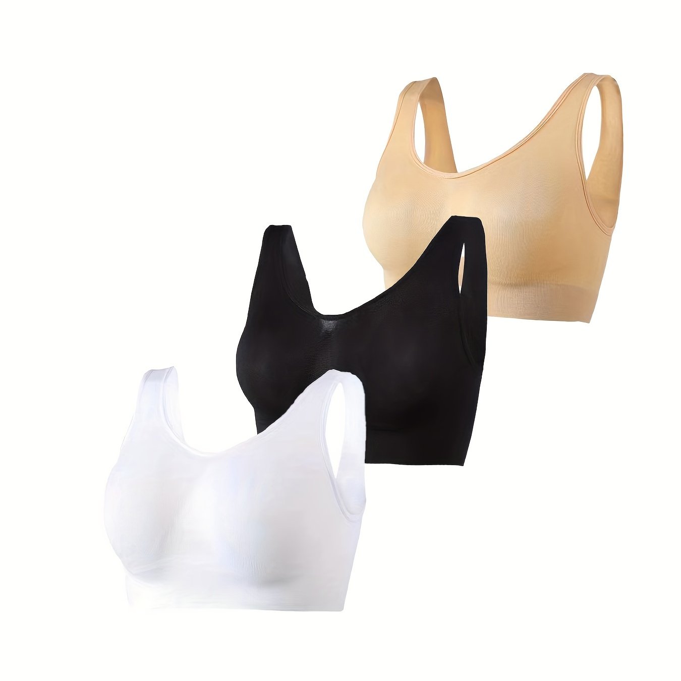 Women's Seamless Sports Bras with Small Pleats and Thin Design for Comfort