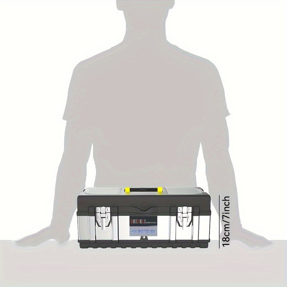 Stainless Steel Double Layer Hardware Storage Box Waterproof Durable Industrial Tool Organizer