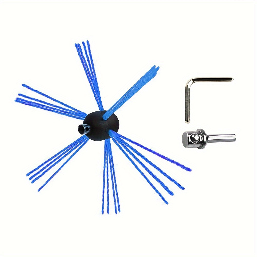 Chimney Sweep Kit with Power Drill Attachment, Nylon Rod, Bristle Head