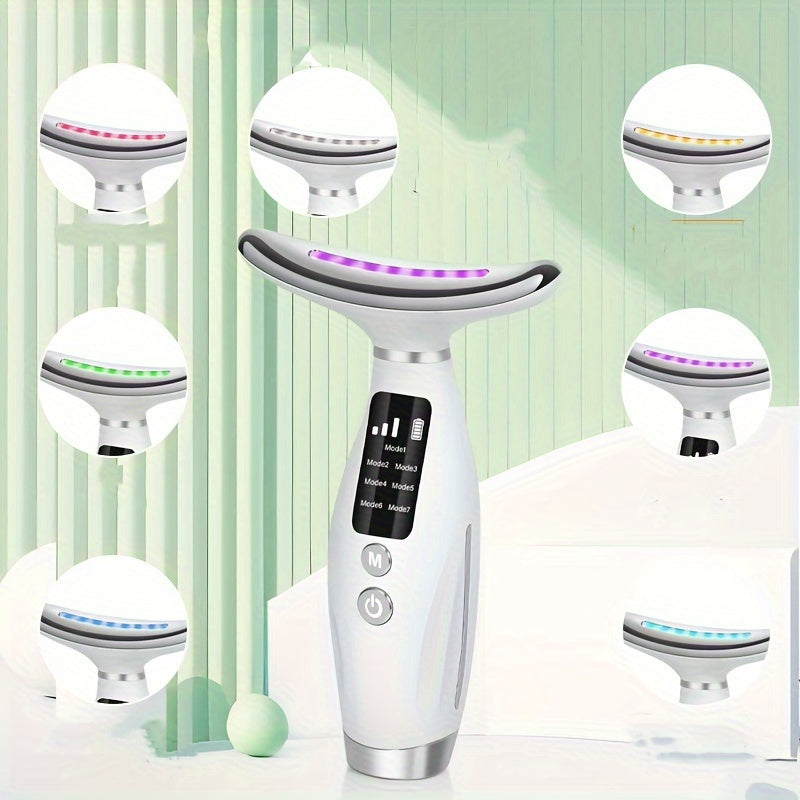 Zaryadlanadigan elektr bo'yin massajeri, vibratsiya va isitish bilan, yuz terisi parvarishlash vositasi, USB zaryadlash, 400mAh litiy polimer batareya, ayollar uchun - qo'lda boshqariladigan bo'yin go'zallik qurilmasi