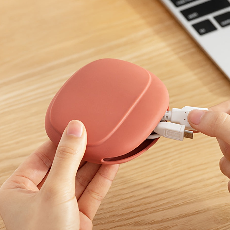 Bolsa de almacenamiento de silicona para cables y cargadores, organizador para uso en el hogar