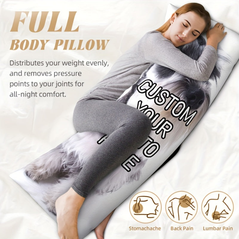 Personalized Body Pillowcase Custom Photo Double-Sided Plush Gift for Home Decor