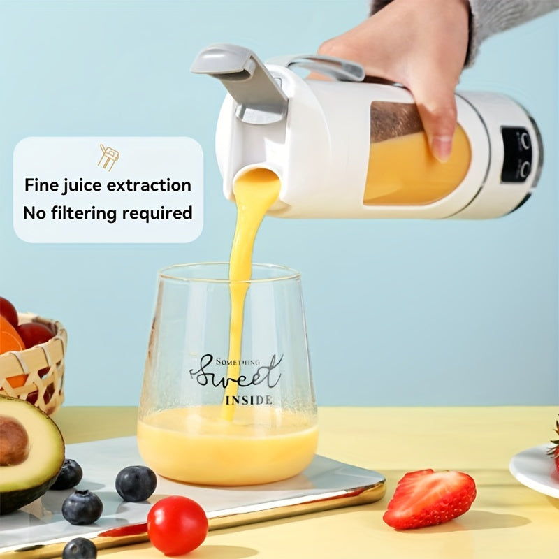 Portable Blender Juicer 15.22oz Rechargeable USB Smoothie Maker with Digital Display