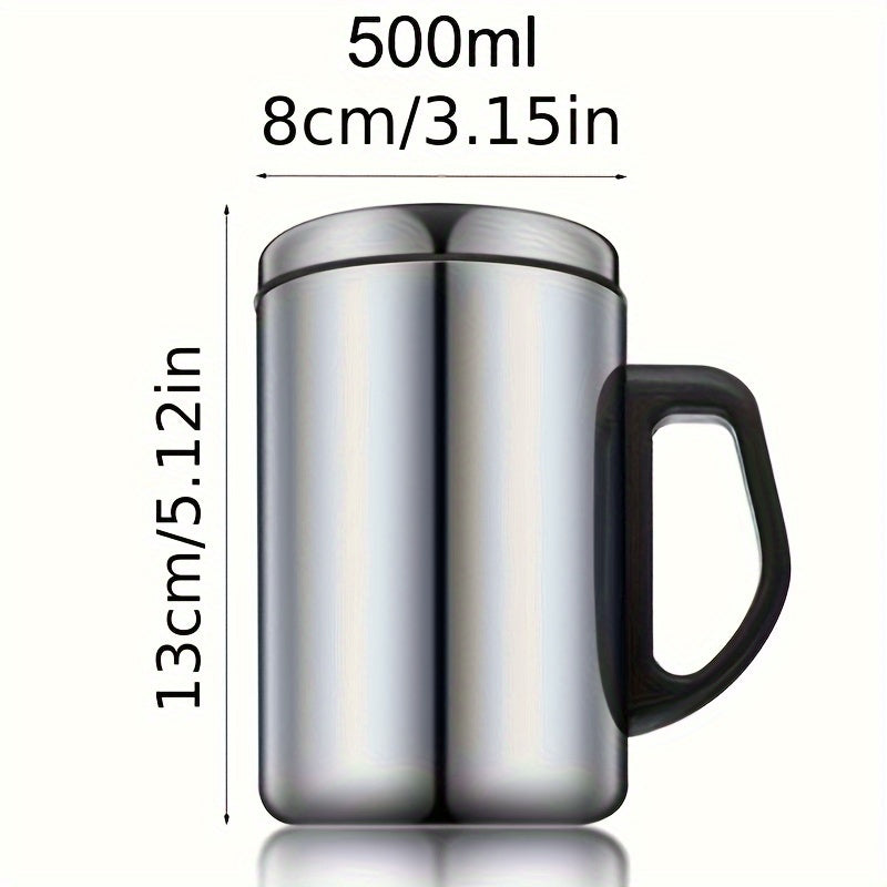 Stainless Steel Travel Mug with Lid Double-Walled Insulation Keeps Temperature 6 Hours