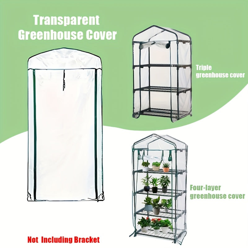 Multi-Layer PVC Greenhouse Cover Waterproof UV Windproof for Plants Seeds Herbs Vegetables