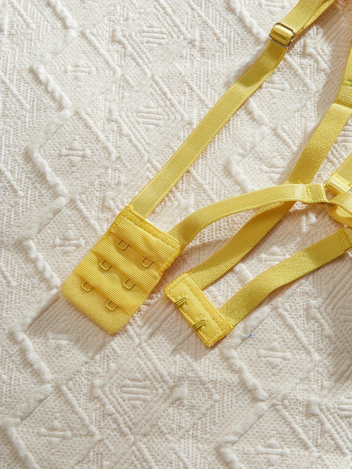 Women's Butterfly Lingerie Set with See-Through Spaghetti Straps and Leg Straps Bra and Panty